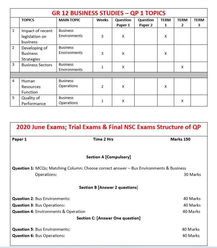 business studies grade 12 essays paper 1